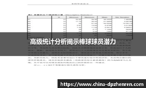 高级统计分析揭示棒球球员潜力